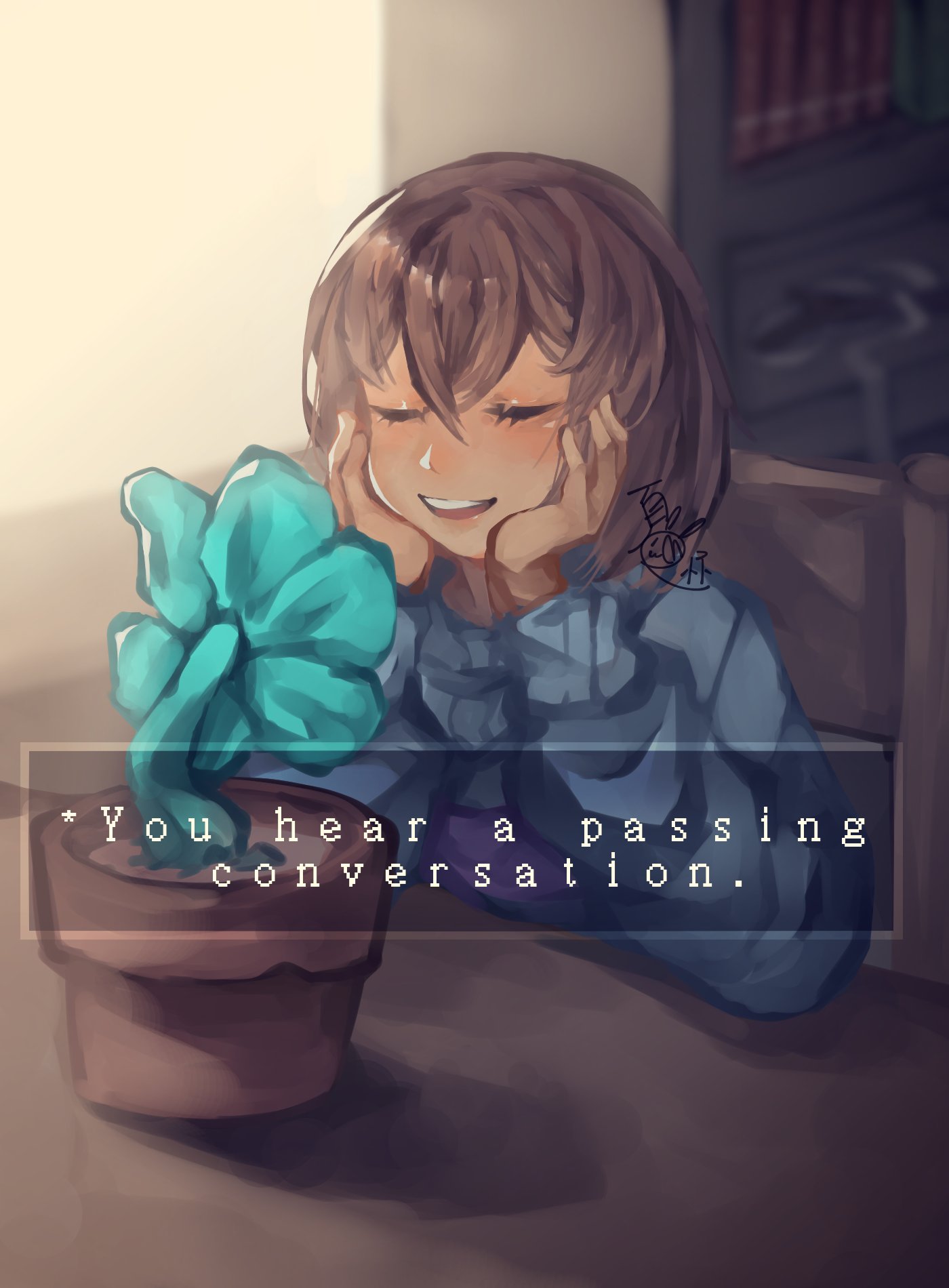Siabian 夏忭twitterissa Weektale 回聲花 You Hear A Passing Conversation Undertale Frisk Echoflowers T Co Motd4jyu2o Twitter