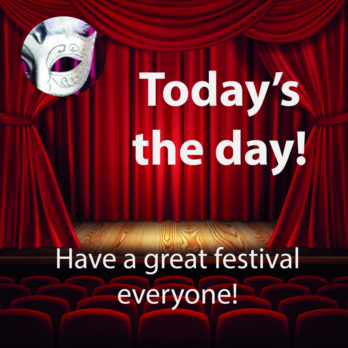 wt_fest's tweet photo. It's showtime folks!!! Good luck everyone and remember, we do this for enjoyment... (?!) Join us @NorburyTheatre today and tomorrow! https://t.co/v1kmJP6vFp