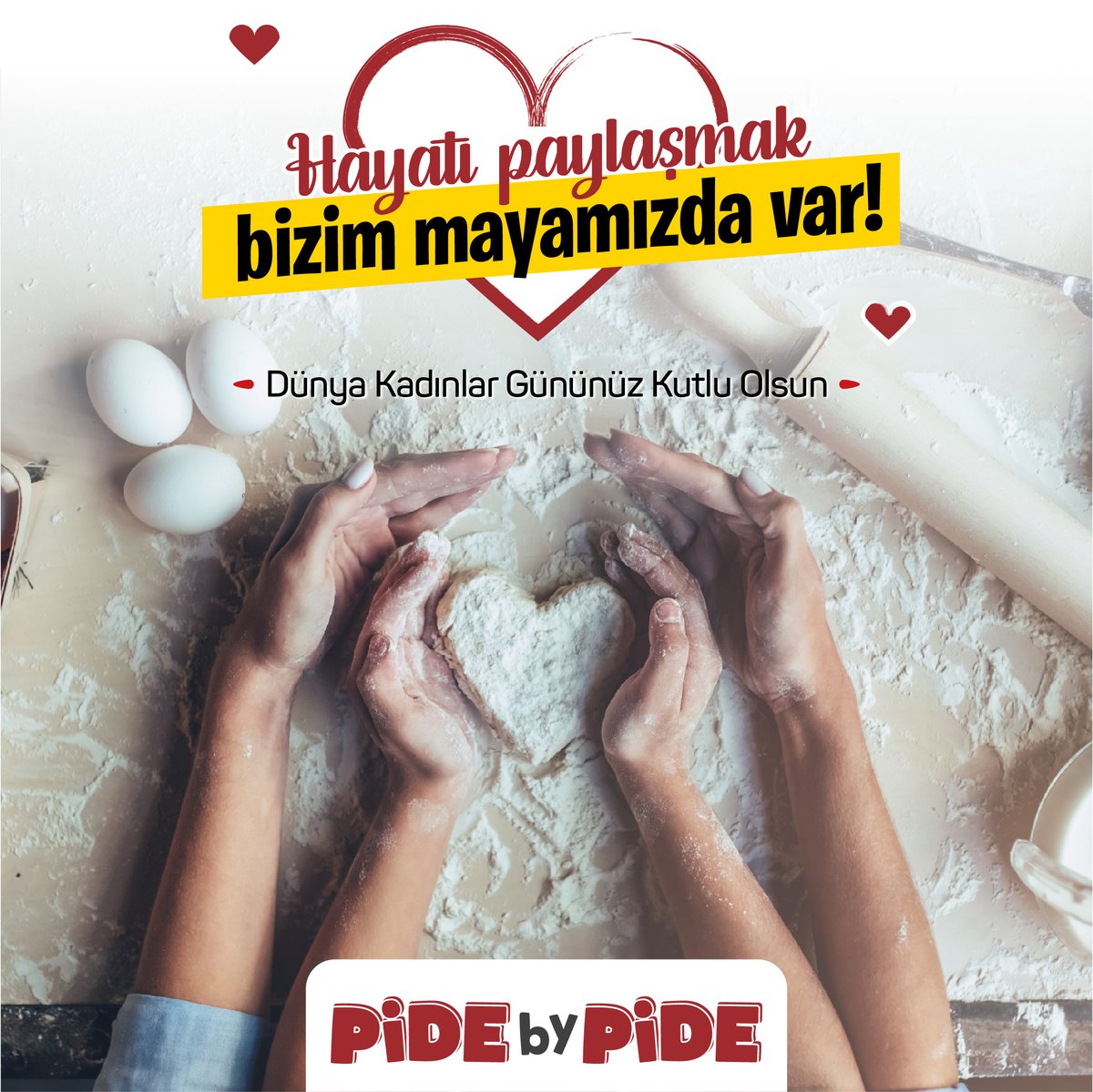 pidebypide's tweet photo. Tüm kadınlarımızın 8 Mart Dünya Kadınlar Günü kutlu olsun! #kadinlargunu #pidebypide https://t.co/y1nYTCcXQV