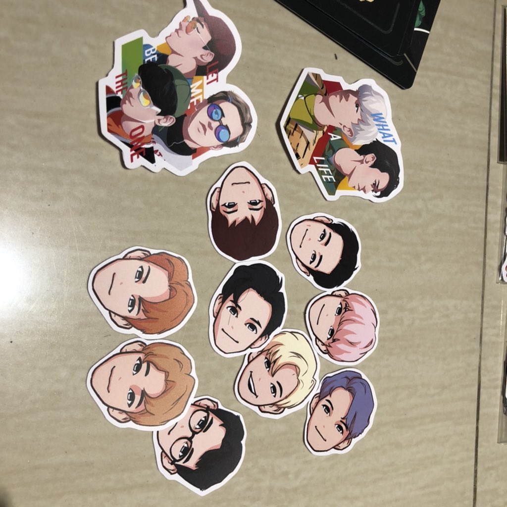 leeniehunnie's tweet photo. Aren’t these subunit stickers from @redemsi amazing? The colors are so alive! And those EXO heads are so cute :) hope you keep making more EXO art :) #stickerconmnl2020 https://t.co/0uePJNg1ij