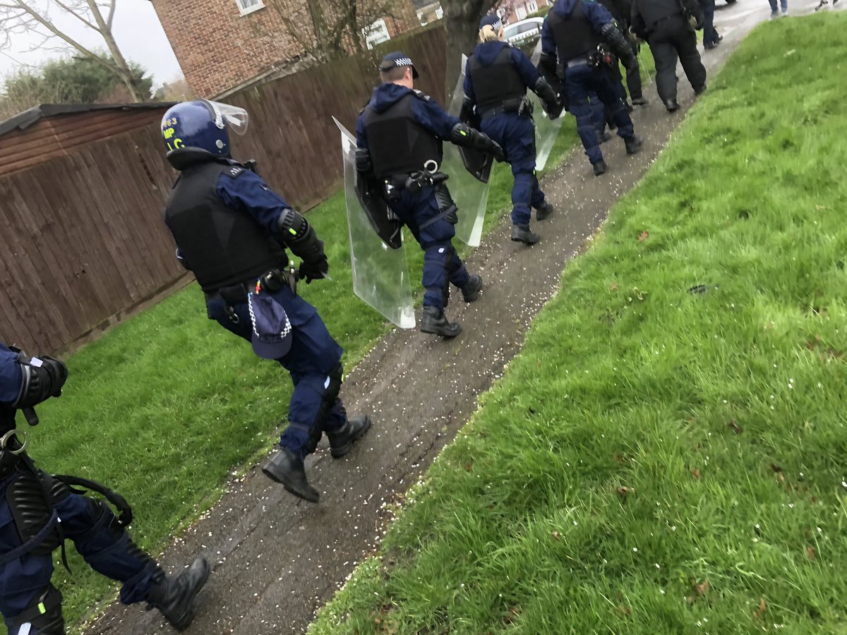 MPSNewham's tweet photo. A section 5 Dangerous dogs warrant was excited by #NTT South and North. They were accompanied by #Met Dog unit and Newham proactive team. 1 dog was seized. #workingtogether https://t.co/Eb0BPNrInT