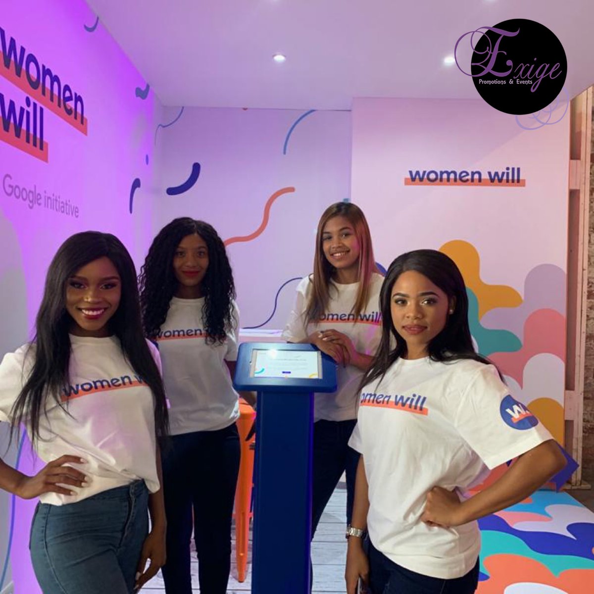 ExigePromotions's tweet photo. Our gorgeous girls working at the Slay Festival in Johannesburg today representing the Women Will Stand #festival #johannesburg #promogirls #beautifulgirls #proudagent #jhb #jozi #womenwillstand #slayfestival #slayfest #slayfestival2020 https://t.co/lENDOZCHaf