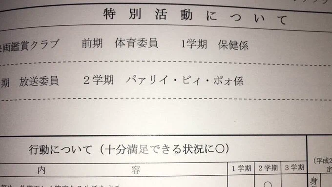 通知表の成績より気になる？小5男子の学校での係が気になりすぎるwww