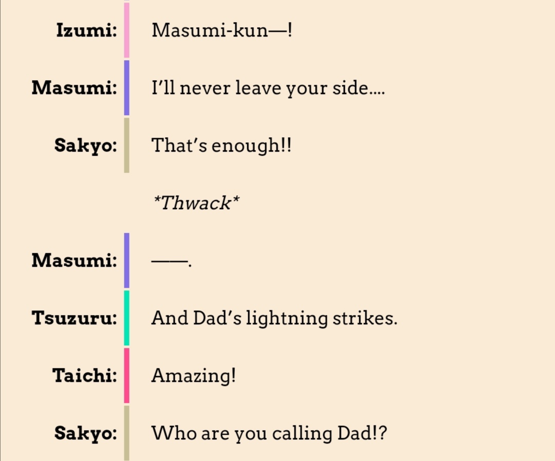 glad to know everyone (except masumi) agrees that sakyoizu are the parents of the mankai company