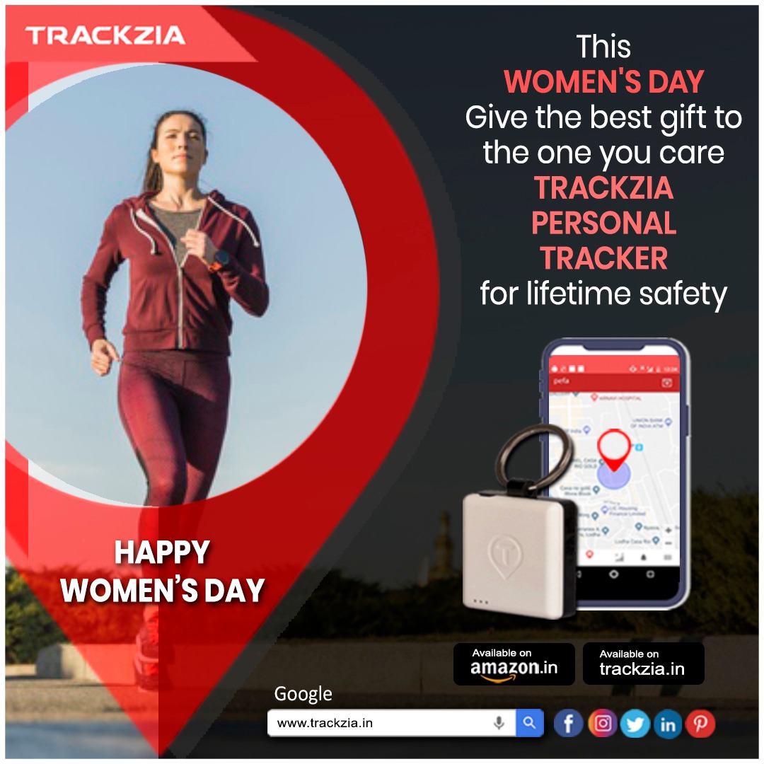Trackzia1's tweet photo. This Women's day,  
Give the best gift to the one you care - Trackzia Personal Tracker for Lifetime Safety. 
Wish you a very happy Women's Day

Call now: +91 9665596655 OR
Available on Amazon: https://t.co/JMk6ls5pek
Visit: https://t.co/9oYu7vhlA3
#happywomensday #WomensDay2020 https://t.co/0QkvoijT18