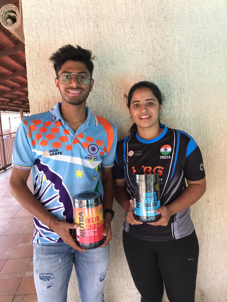 NutraSupplement's tweet photo. We congratulate Sakshi Mathwad &amp; Siddhant Kamble for being recognised by Shiv Chatrapati Award, as both represented our country at World roller games &amp; they are using Nutra kings Whey Isolate, Insta Charge, Rehab + for last 5 years &amp; it helped them to improve their performance. https://t.co/SZWLmn1wwg