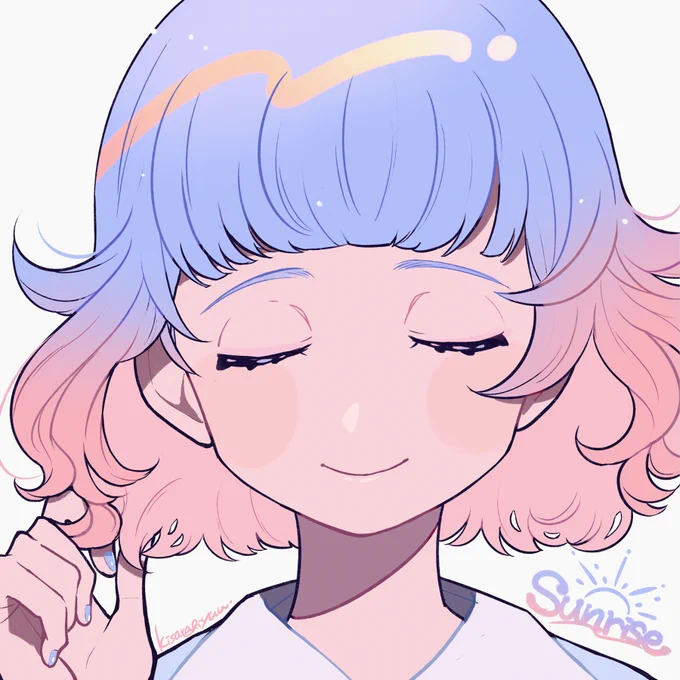 空色ヘアカラー 