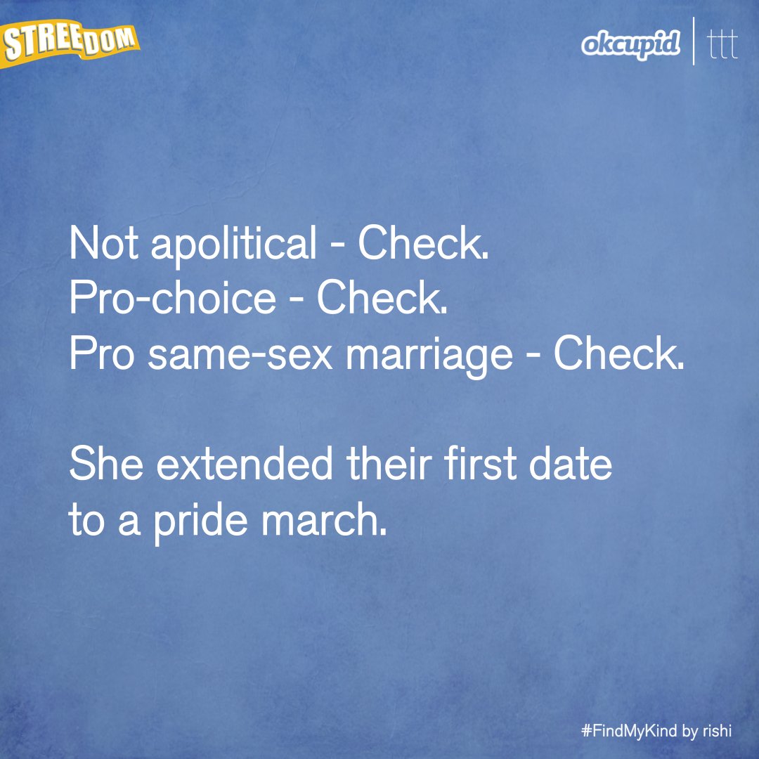 terriblytiny's tweet photo. Rishi writes a #Streedom [ 140 ] on #FindMyKind

#Streedom and @okcupid come together to raise a toast to the women who don't compromise while finding a partner and play an equal role in a relationship

Download OkCupid here : https://t.co/YZ25fkgGuk https://t.co/WlMtFxoLh3