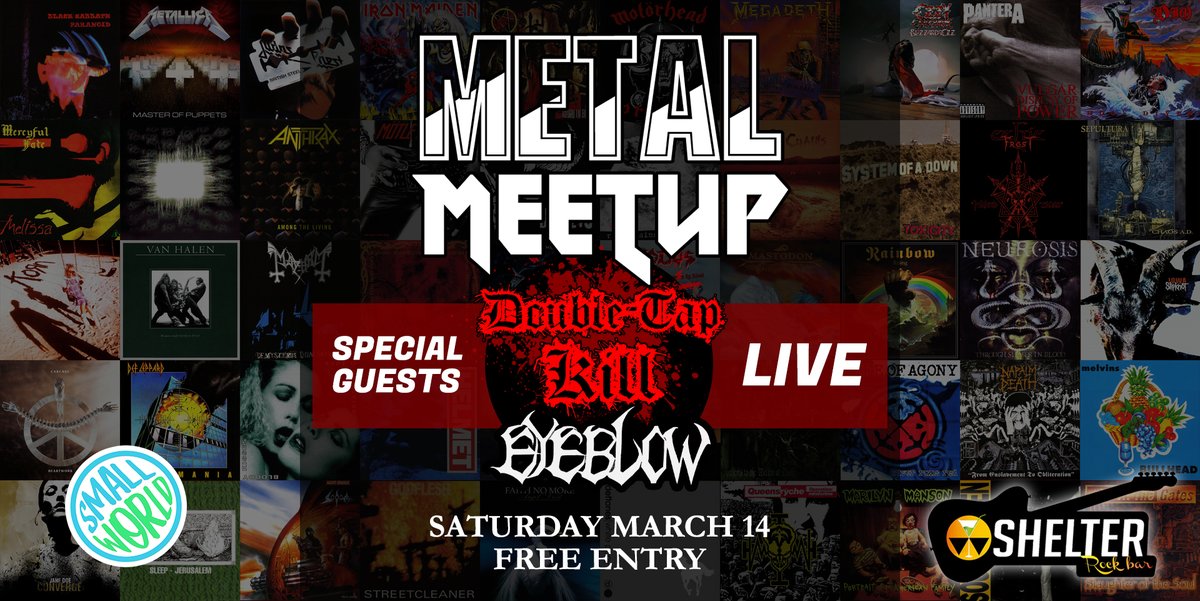 smallworldjpn's tweet photo. DOUBLE-TAP KILL / @EYEBLOW_
3ζ14ζ₯ 20:00 @ SHELTER ROCK BAR / FREE η‘ζ
https://t.co/nEaaJ9ZEbK
#εε€ε±γ©γ€γ #metalmeetup #smallworld #doubletapkill #eyeblow #expatsinjapan https://t.co/IzW9mSo4D0
