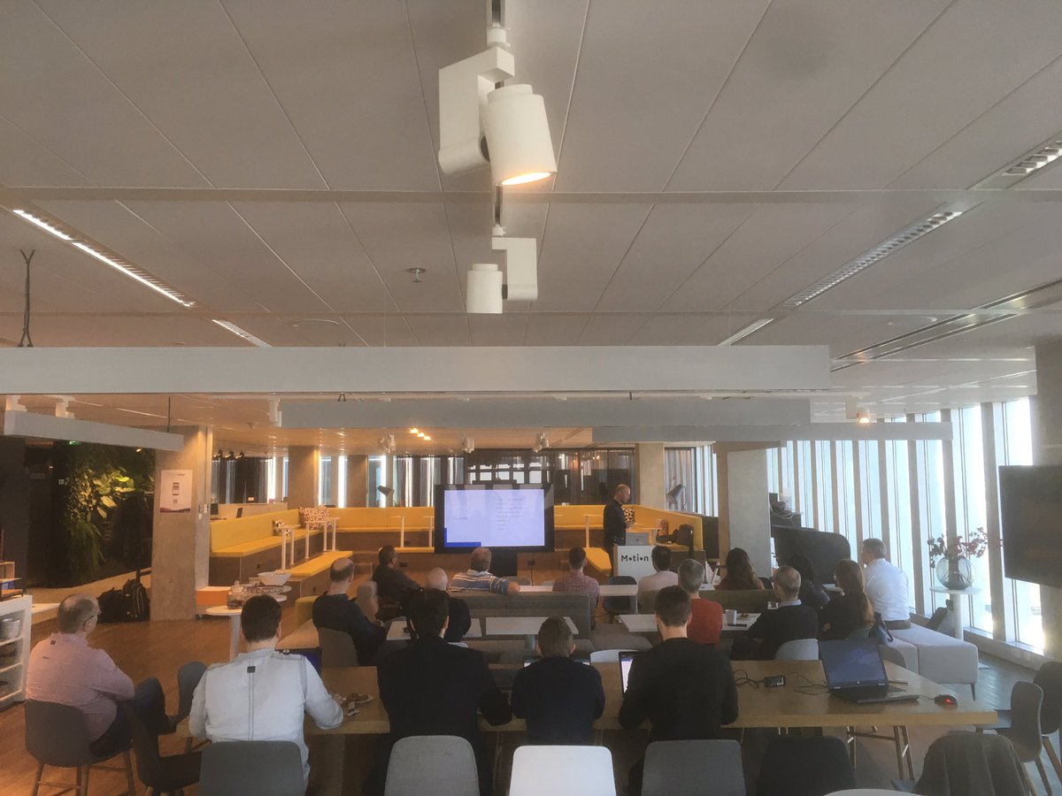 gintveld's tweet photo. Global Integration Bootcamp here in Rotterdam at @Motion10 kicks off with @SteefJan #GIB2020 #Azure https://t.co/FlkPahQ6M2