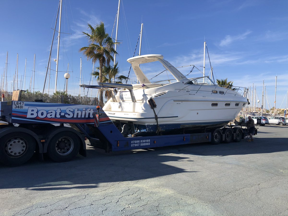 ShiftBoat's tweet image. The last 2 weeks have seen me drive over 3000 miles. Stared in Hamble Point and taking it to St Carles marina in Spain, then down to Dénia to re load and head home to Deliver in Bray. The last one was loaded in Gillingham in the rain and the wind and headed to Wroxham.
