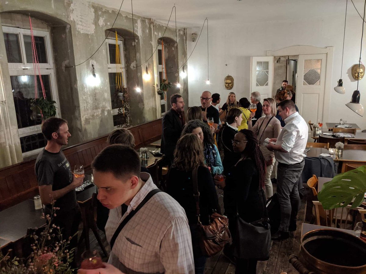 StrandedInBER's tweet photo. Photos from last night's #StrandedInBerlin Party 
#itbberlin #itb2020 #whatwewantedtosayatITB #berlintravelfestival @Global_Gaz @Honeybirdtravel https://t.co/qQtCDKCHBI