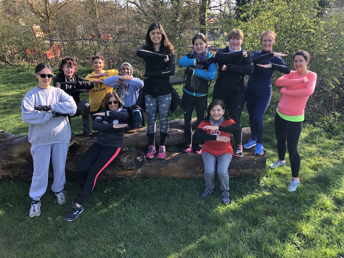 birkm's tweet photo. The ladies @ActiveSlough #RunWithActiveSlough rocking the #IWD2020 #EachforEqual pose #thisgirlcan https://t.co/A1DZMfKpkf