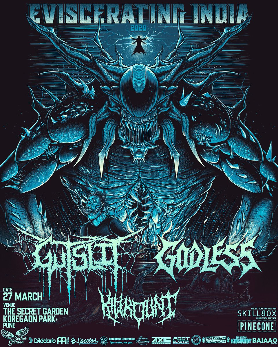 PineconeRecords's tweet photo. #Pinecone LIVE presents : #EvisceratingIndia - Pune Edition
The Second Edition of Eviscerating India Tour Featuring Brutal Death Grind veterans, @Gutslitofficial and Death Thrash heavyweights, @godlessindia play the #PUNE leg at The Secret Garden, Koregaon Park. https://t.co/yHncv8JFo5