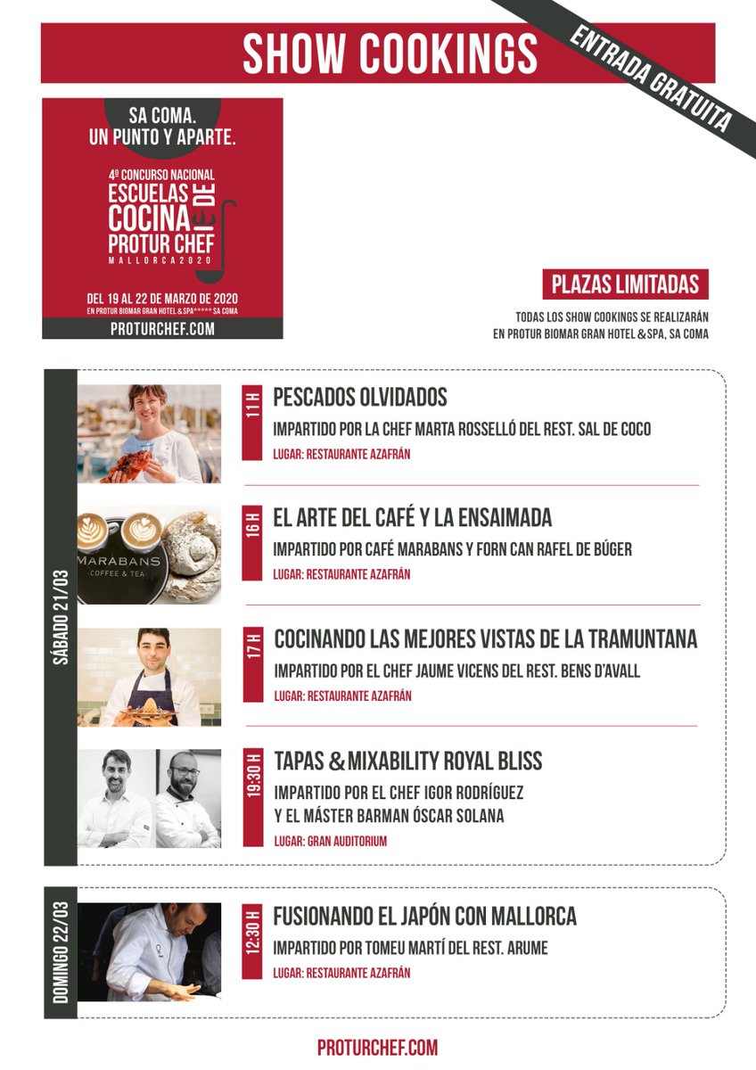 TomeuCuiner's tweet photo. Show Cooking?
No hay espectáculo sin cocinero, ni buen cocinero sin imaginación e inventiva.
En #ProturChef20 todo se funde para que lo disfrutes en primera línea y gratis.
Apresúrate, plazas limitadas! @TomeuCaldentey @ProturChef @proturbiomar https://t.co/vJW9CKS2V6 https://t.co/TwTgubLFgI