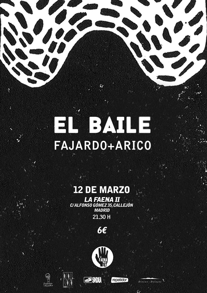El próximo concierto en <a href="/LaFaenaII/">La Faena II</a> lo protagonizan FAJARDO y ARICO, presentando su siete pulgadas compartido. Jueves 12 de marzo. 21:30h. 6 euros. lafaenabolos.blogspot.com/2020/03/jueves…
