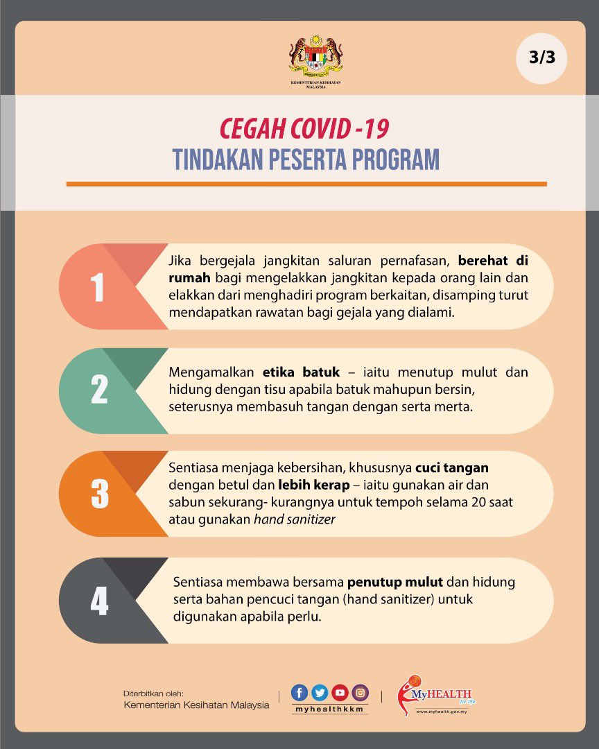 DGHisham's tweet photo. COVID-19; Nasihat dan kesesuaian mengadakan  majlis, persidangan atau perhimpunan orang ramai: https://t.co/oHMUrK2q0i