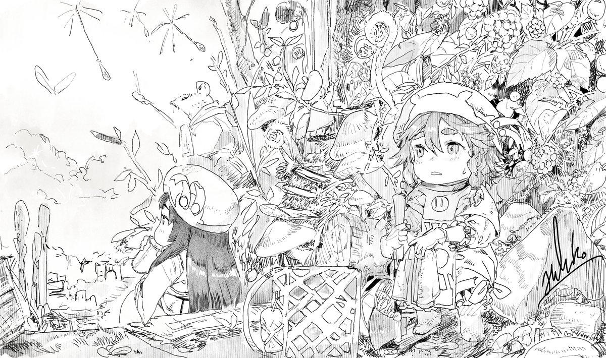 ハクメイとミコチのファンアートです 