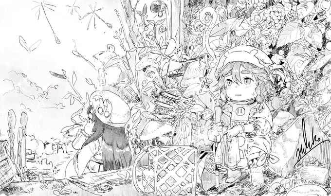 ハクメイとミコチのファンアートです 
