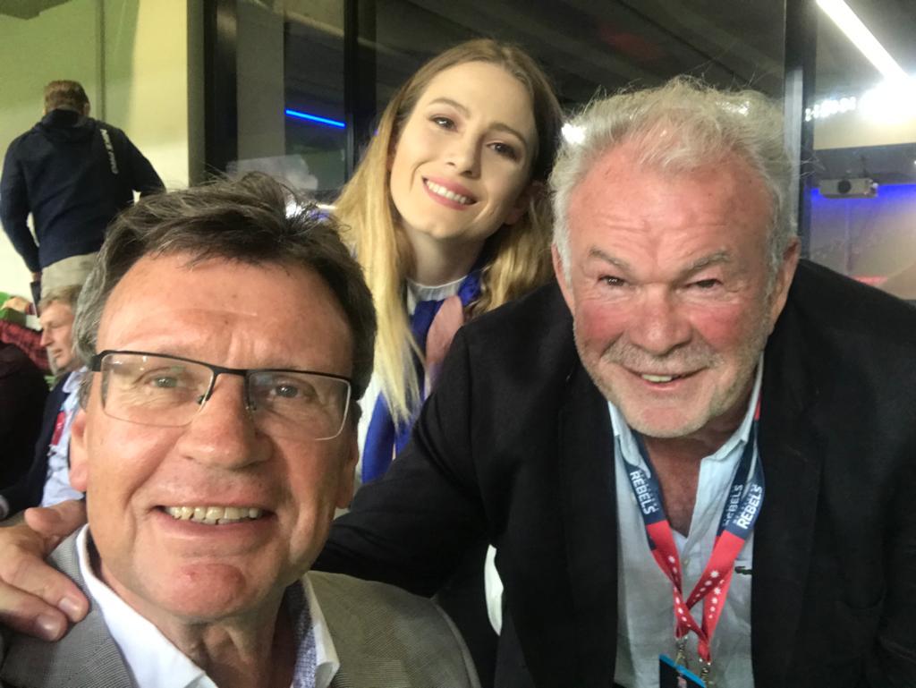 Megapro non-exec director, Donald Campbell, met up with Emirates Lions owner Altmann Allers in Melbourne

#Megapro #Melbourne #REBvsLIO #VodacomSuperRugby
