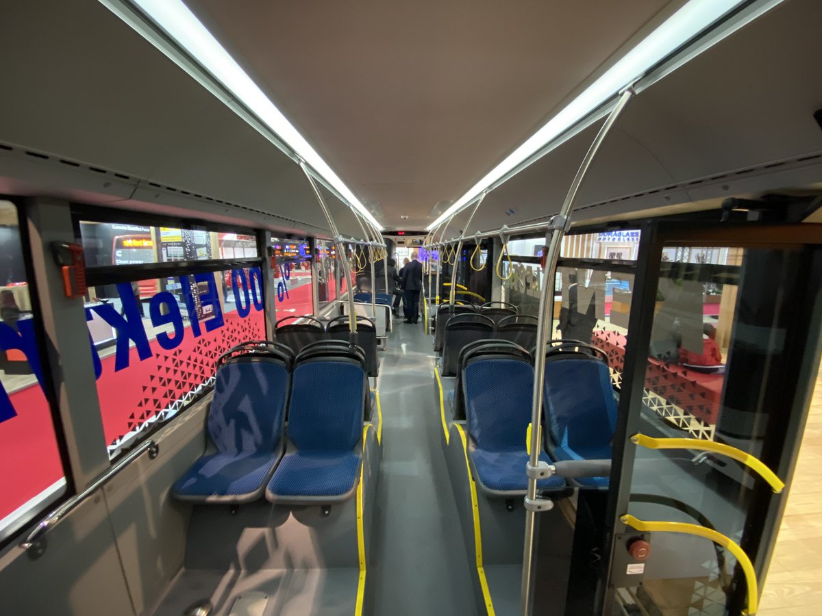 busworld's tweet photo. Otokar Kent Electra is a 95 passenger 12 meter 100% electric bus, with brake energy regeneration feature that allows a power recovery up to 20%. Charges overnight in 3 hours, and is equipped with a 289Kw Li-ion battery pack, for a 300Km range.
.
.
#BusworldTurkey2020 #Busworld https://t.co/RYl36K02Z7