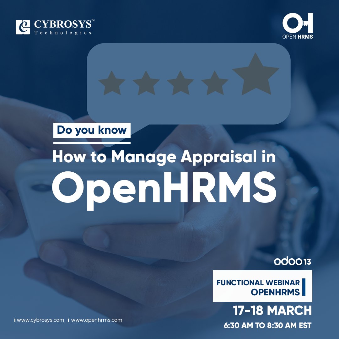 Cybrosys's tweet image. Searching platform to learn OpenHRMS?? Here is your beneficial opportunity to think out of the box. Register Now for the free OpenHRMS functional training.
Free Registration: lnkd.in/fzv3xMC
#odootraining #useodoo  #openhrmswebinar #functionalodoowebinar #hrwebinar2020