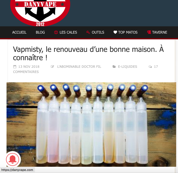 Vapmisty's tweet photo. En direct du Sud de la France...
ARRIVAGE de nouveaux Arômes de chez Vapmisty,

-10% sur tout le site avec le Code: mimosa

https://t.co/PKNwDMVdCD
Allez vite sur le site !!! https://t.co/U6vVmh3lXv