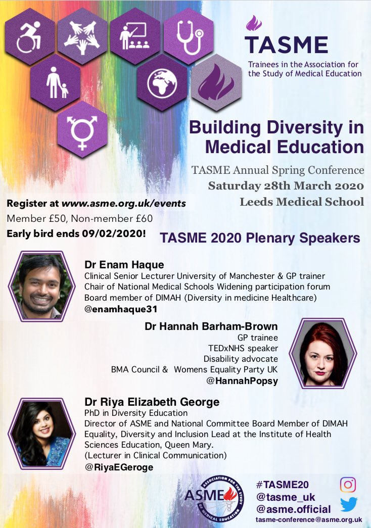 tasme_uk's tweet photo. not long until #TASME20 @UniversityLeeds. If you’re thinking about coming do check it out and sign up: https://t.co/eOuLyYPSaK
You get to watch the incredible @enamhaque31 @RiyaEGeorge @HannahPopsy in action! Please retweet @asmeofficial @ClinicalTeacher @MedEd_Journal @NACTUK https://t.co/q9hFCwzRqz