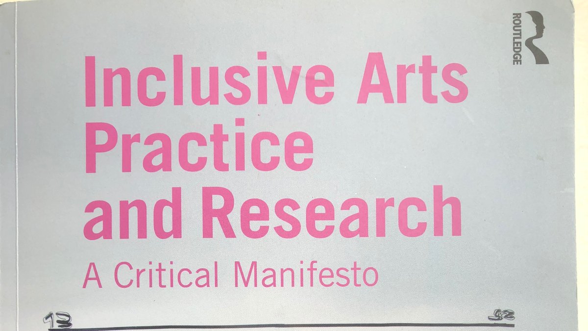 This is the first chapter of our book 'Inclusive Arts Practice and Research'. It is a quick read so you can keep doing beautiful things with fabulous people. researchgate.net/publication/28…