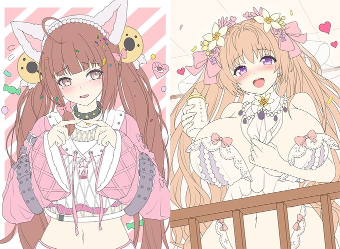 この二人を清書してます(現在、線画工程まで作成済)
#デスチャ 