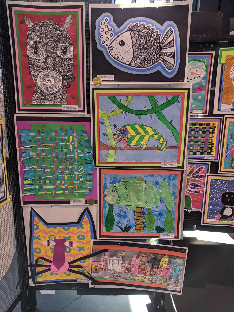 kdryan_13's tweet photo. Art on display! So proud of all our kids and my own kiddo :) ! @MorganElementa2 https://t.co/uX5hEHzz3D