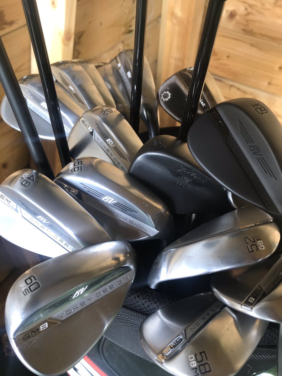 R1Ridsdale's tweet photo. Sun is shining @WragBarn in the Fitting hub ready to do some testing with the new SM8 wedges from @TitleistEurope and TS driver and fairways #alwaysgolfing ⛳️💪🚀👍 https://t.co/38NCBwGzuK