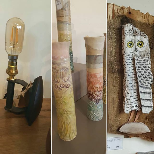 court_gallery's tweet photo. Some of the lovelies we currently have in the gallery @wade_robin @hlucas01 @claire_brierley_art
#recycledart #driftwoodart #scrapwoodart #ceramicistsofinstagram #ceramicartist #vases #owlart #owl #courtyardgallerystratford #stratforduponavon #Warwicksh… https://t.co/K5HWtvV3kI https://t.co/pmivSz1Fhl