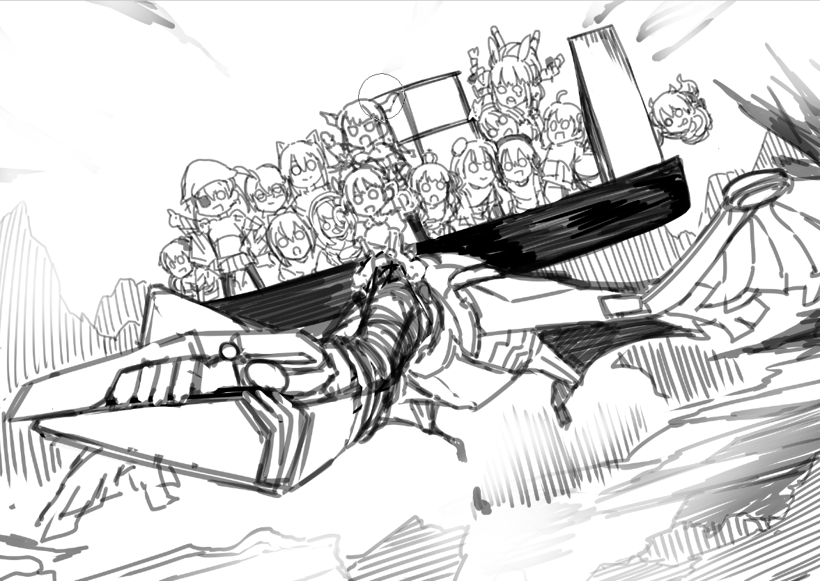 #ホロARK1番隊  #ホロARK2番隊  #ホロARK3番隊  #ホロARK4番隊 
完全攻略の勢いで描いてしまった。 暇見て清書しよう 