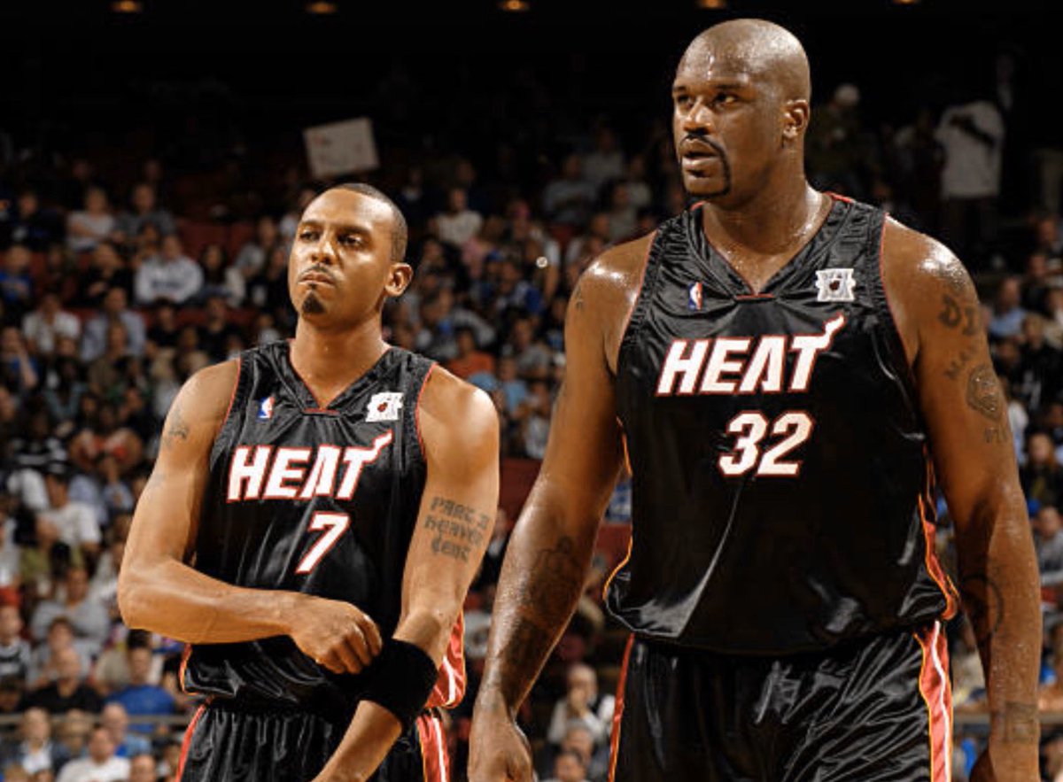 Penny & Shaq were briefly reunited when Anfernee Hardaway came out of retirement to play the first month of the 07-08 season with the Heat.Miami went 3-13 in those 16 games. Penny was released in December, and Shaq was traded to the Suns in February.