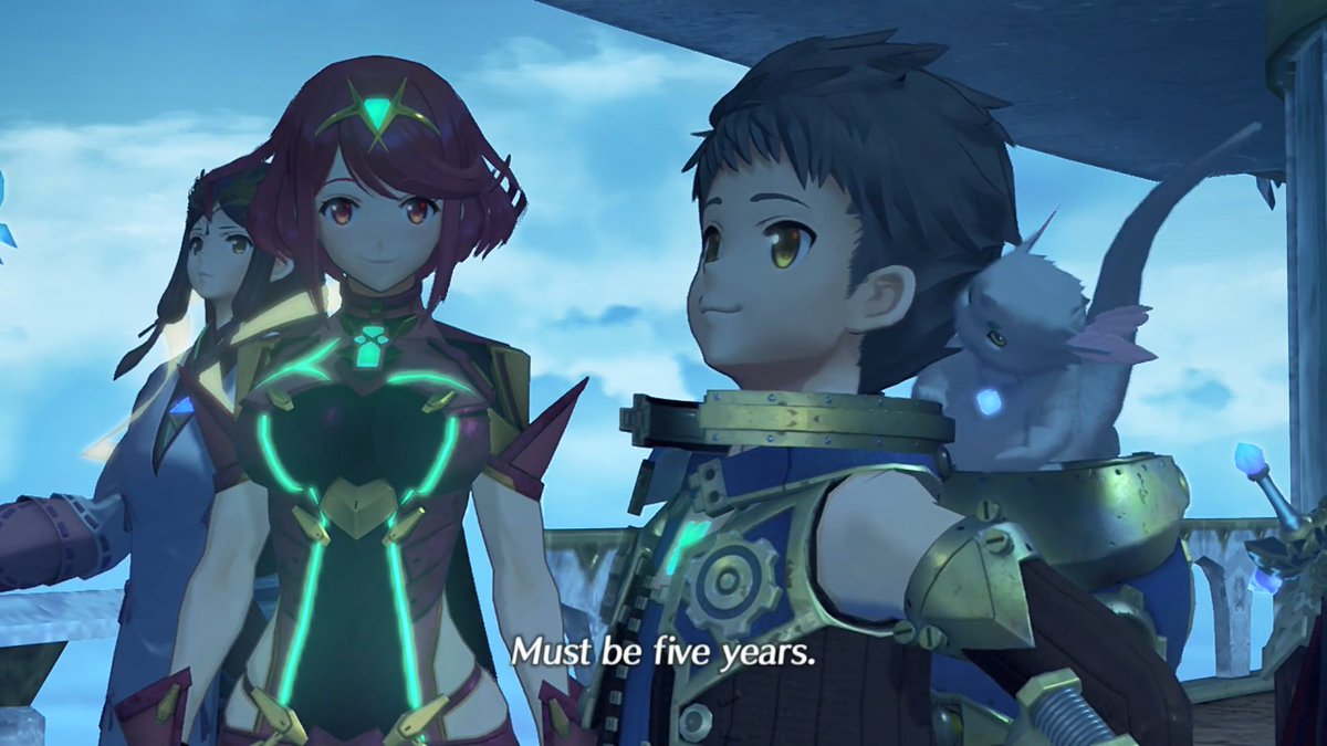 I never thought about this before but since it's been 5 years since Rex has been home that means he left the village to become a salvager when he was 10 which is pretty nuts! I guess with Gramps to look after him maybe it's not as bad as it sounds.  #Xenoblade2