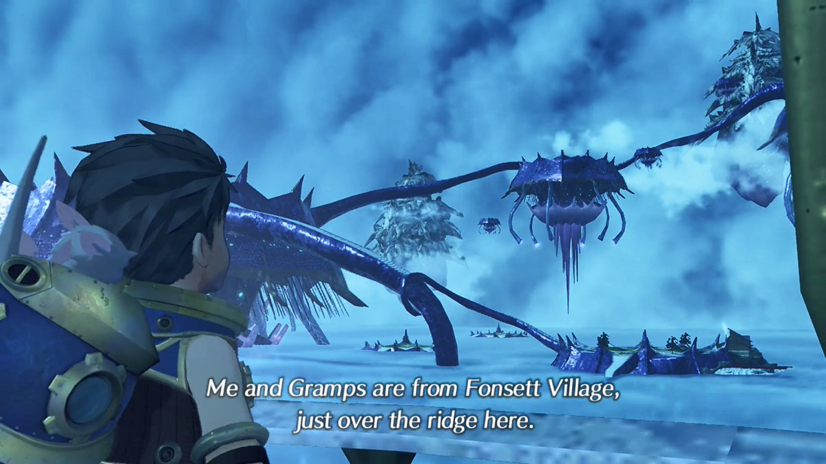 I never thought about this before but since it's been 5 years since Rex has been home that means he left the village to become a salvager when he was 10 which is pretty nuts! I guess with Gramps to look after him maybe it's not as bad as it sounds.  #Xenoblade2