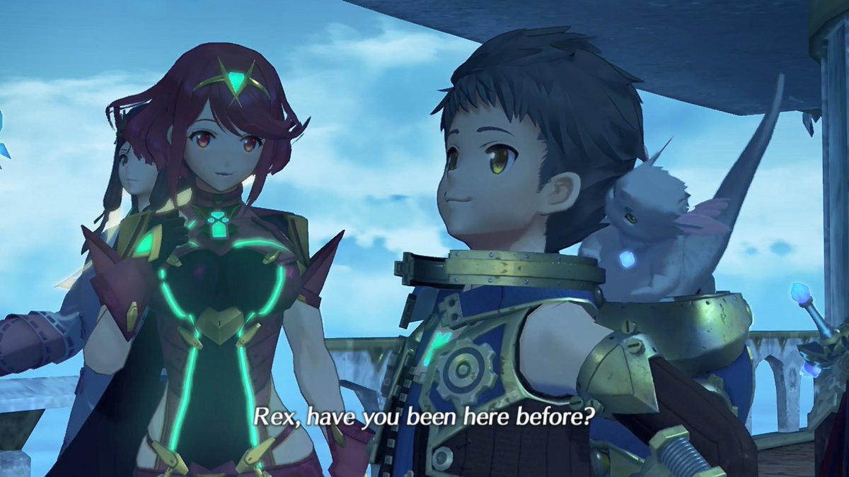 I never thought about this before but since it's been 5 years since Rex has been home that means he left the village to become a salvager when he was 10 which is pretty nuts! I guess with Gramps to look after him maybe it's not as bad as it sounds.  #Xenoblade2