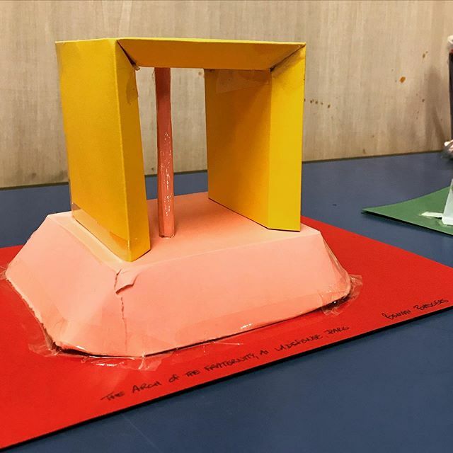 marcfrench's tweet photo. Made La Grande Arche de la Fraternité at the school quiz last night. No scissors = tricky. https://t.co/i99V3eex7n https://t.co/kfWr2kcyBC