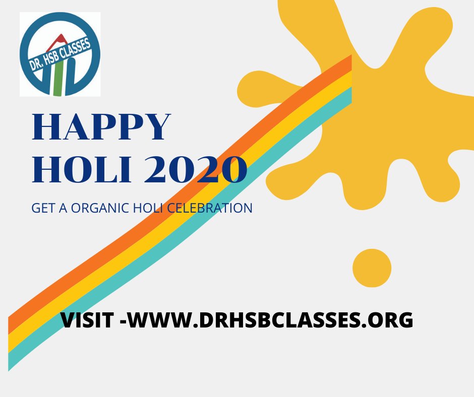 ClassesHsb's tweet photo. Celebrate a #Holi filled with organic colours and safety!
#HappyHoli 2020 to all #jeemains and #neet aspirants from @ClassesHsb . 

#CBSE #cbseexams #isc20 #Examination #kolkata #Physics #physics2020  #Chemistry #Biology #mathematics https://t.co/9HkmOdKcwf