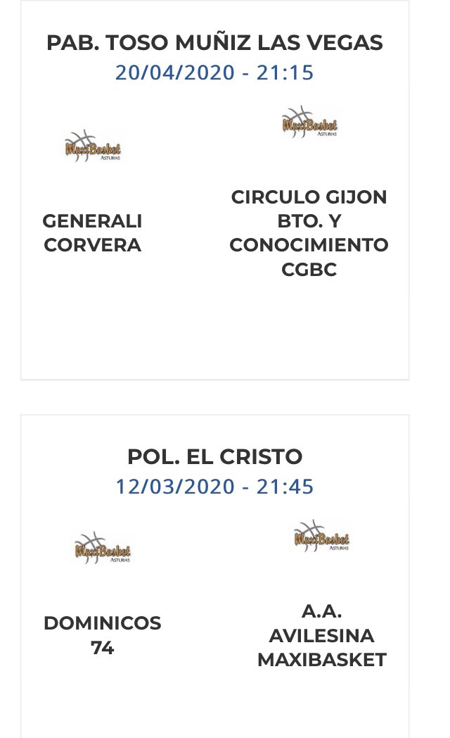 MaxibasketA's tweet photo. Horarios Jornada 19 https://t.co/PsGlD72Rws