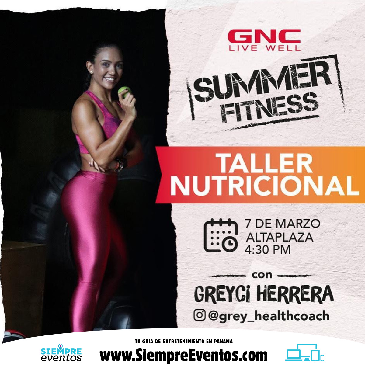 El Ejercicio y la alimentación, son lo principal para mantener una vida completamente sana, así que descubre junto a Greysi Herrera tu plan alimenticio y muchas cosas más. 
.
Más detalles en nuestra página web: siempreeventos.com/es
.
#panamá#vida#salud#nutrición#alimentación