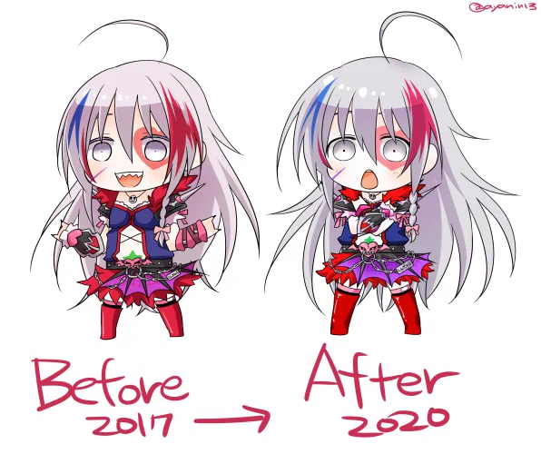 びふぉーあふたーその2?ポーズはカード絵のに変えました。 