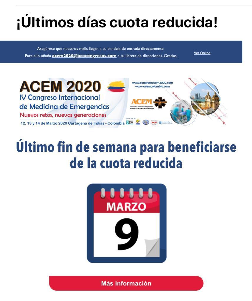 ACEM_'s tweet photo. a 6 dias y 2horas del evento mas grande de la #MedicinadeEmergencias en el País.
#ACEM2020
🇨🇴🇵🇪🇲🇽🇺🇸🇨🇷🇦🇷🇻🇪🇦🇺🇵🇾
@flamelatam @alacedinfo @ANIRNACIONAL @IFEM2 @ACEPNow  @MinSaludCol @NotiCartagena @Cartagena @AlcaldiaCTG https://t.co/KM3NipJc03