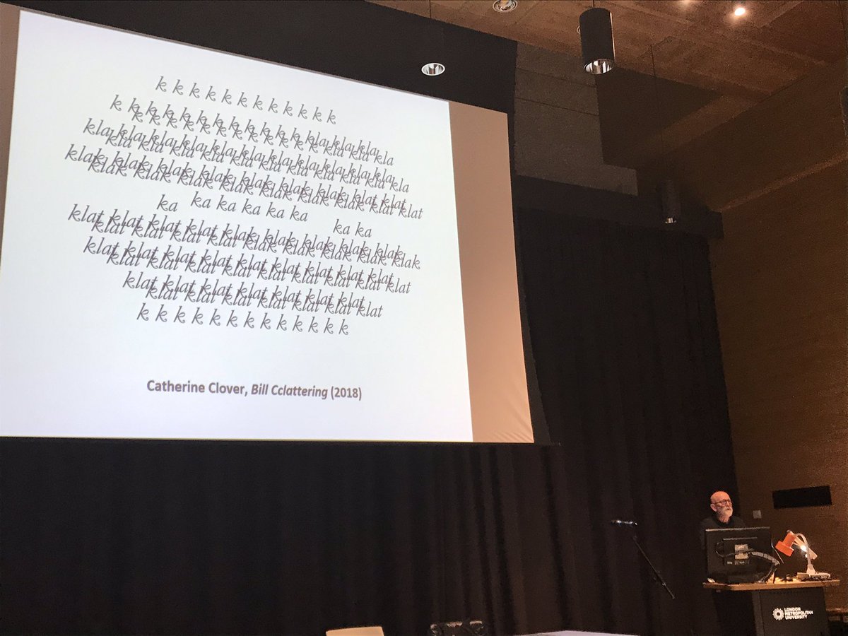 HallstenJohanna's tweet photo. Steve Baker talking about his shared research with Cath Clover at the Animal Gaze Constructed conference at the Cass, LMU right now! Very interesting #thecass https://t.co/NnHTJY3ejo