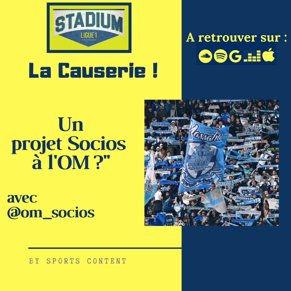 StadiumLigue1's tweet photo. Podcasts de la Semaine

#LaCauserie avec @om_socios tout savoir sur le projet Socios à l' ⚪Ⓜ️
🎧  https://t.co/DiyiGFb4h5

#LaParade Stéphane Ruffier de l'#ASSE 
🎧 https://t.co/mWuB5HIrBg

#ReporCast d'#AmiensSC avec @Kevin_Konrad11 du @le11Amienois
🎧 https://t.co/Q95sc6cdCt https://t.co/P9lbTbCgKk