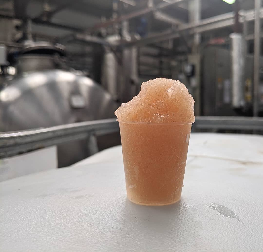 We've been a bit quiet recently, prepping some big changes for 2020 festival season. Such as this NEW FLAVOUR frozen cider slush we created in the cider lab yesterday. What do you hope it is?