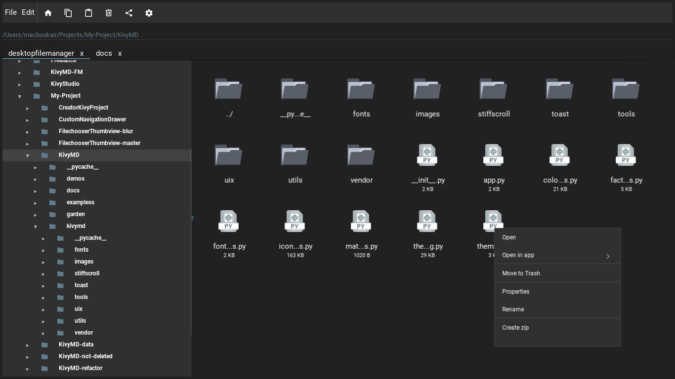 KivyMD on Twitter "File manager for use in Kivy and KivyMD