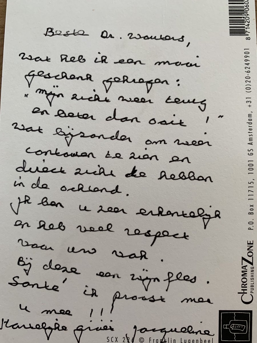 Mooi! Geniet ervan mevr.