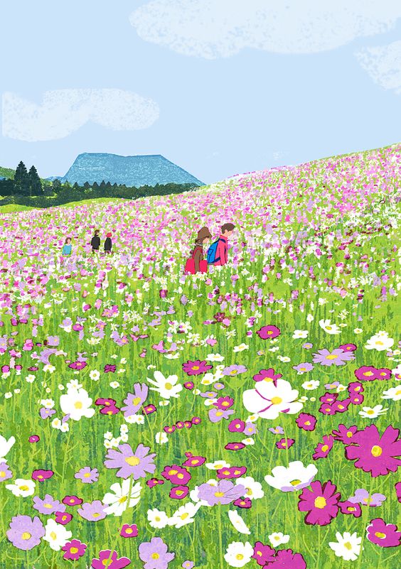 木内達朗 Tatsuro Kiuchi على تويتر 東京メロンボーイによるとお花畑のイラストは意外と少ないとのことだ そうなのだろうか たしかに描くのはかなり面倒だけどどちらかといえば好きなほうだ お花畑のイラスト